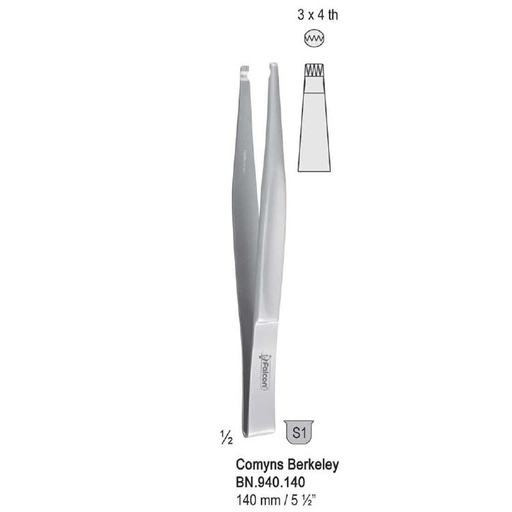 [BN.940.140] Forceps suture clip applying Comyns Berkeley 140mm