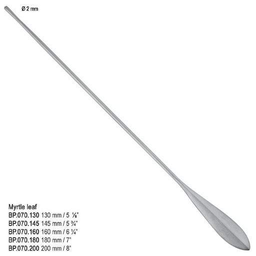 [BP.070.180] Probe Myrtle leaf 180mm