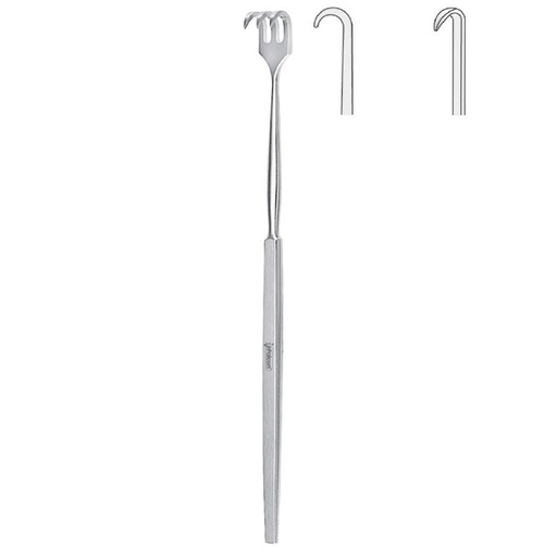 [BQ.101.010] Retractor Falcon 1-prong semi-sharp 160mm