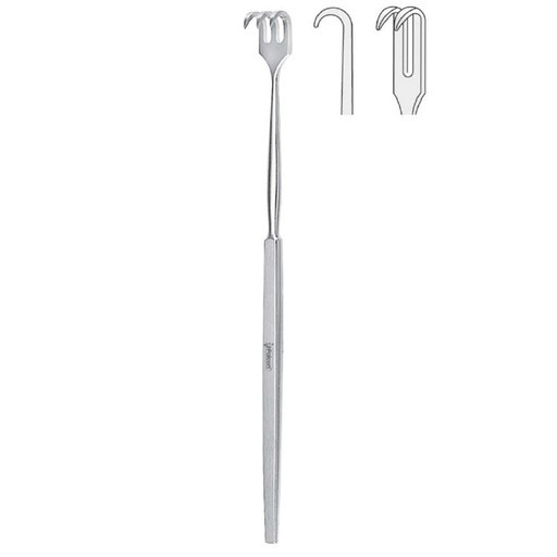 [BQ.101.020] Retractor Falcon 2-prong semi-sharp 160mm