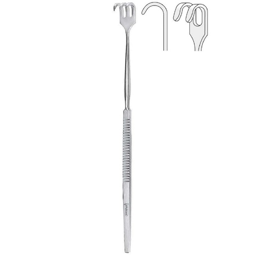 [BQ.104.020] Retractor Falcon 2-prong blunt 160mm