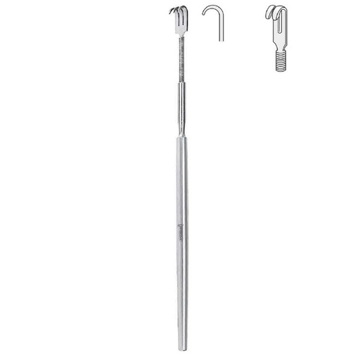 [BQ.120.020] Retractor Falcon flexible 2-prong blunt 160mm