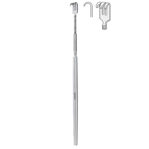 [BQ.120.030] Retractor Falcon flexible 3-prong blunt 160mm