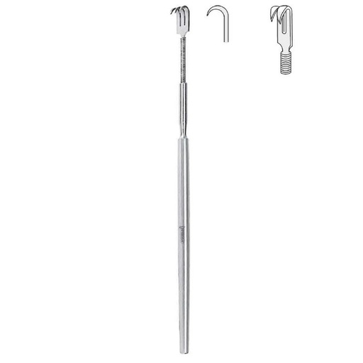 [BQ.121.020] Retractor Falcon flexible 2-prong sharp 160mm