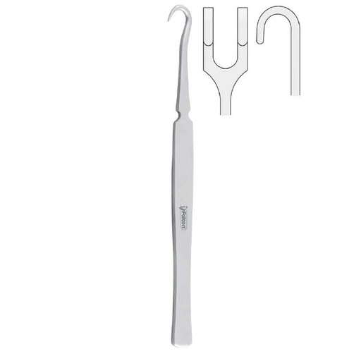 [BQ.140.020] Retractor English Pattern 2-prong blunt 160mm