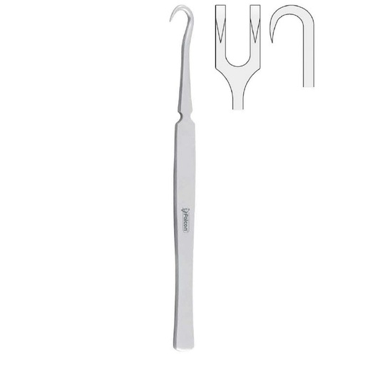 [BQ.141.020] Retractor English Pattern 2-prong sharp 160mm