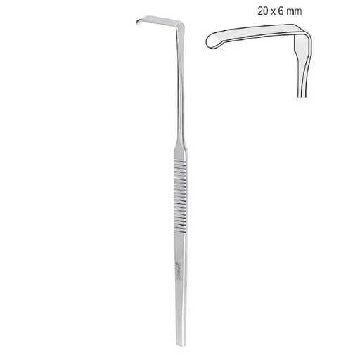 [BQ.206.030] Retractor Langenbeck-Green Mini 20x6mm, 160mm