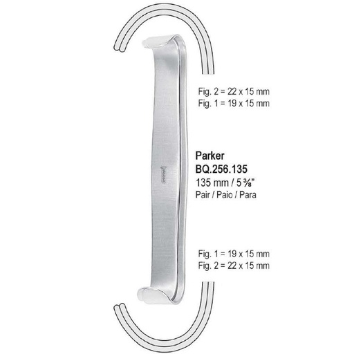 [BQ.256.135] Retractor Parker DE 135mm (Pair)