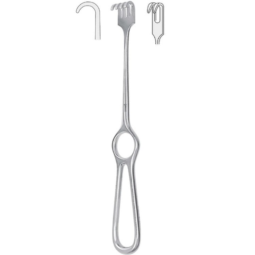 [BQ.340.020] Retractor Volkmann 2-prong blunt 220mm