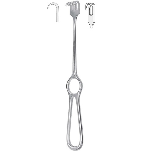 [BQ.343.020] Retractor Volkmann 2-prong sharp 220mm