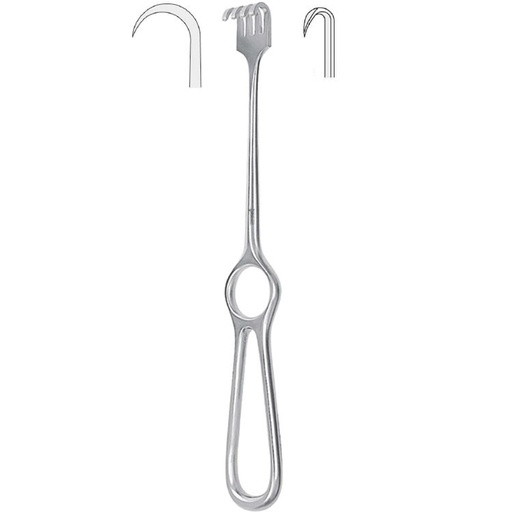 [BQ.353.010] Retractor Kocher 1-prong sharp 220mm