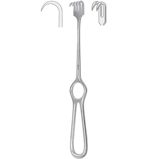 [BQ.353.020] Retractor Kocher 2-prong sharp 220mm