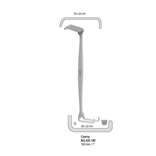[BQ.430.180] Retractor Czerny 38x22mm, 180mm