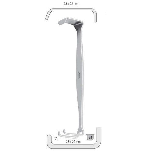 [BQ.438.180] Retractor Mathieu 38x22mm, 180mm