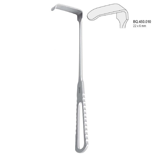 [BQ.450.010] Retractor Langenbeck-English Pattern 22x6mm, 220mm