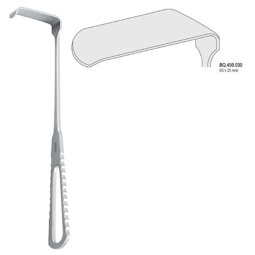 [BQ.450.030] Retractor Langenbeck-English Pattern 65x25mm, 220mm