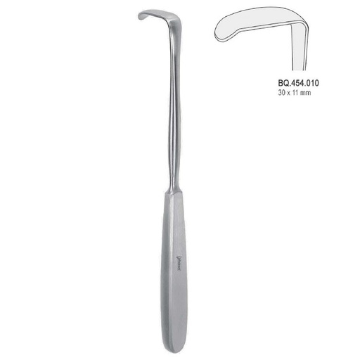 [BQ.454.010] Retractor Langenbeck hollow handle 30x11mm, 220mm