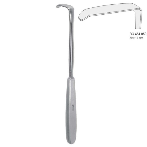 [BQ.454.050] Retractor Langenbeck hollow handle 50x11mm, 220mm