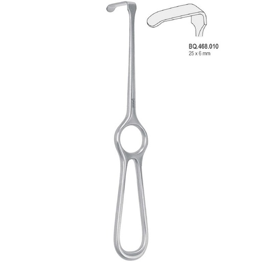 [BQ.468.010] Retractor Kocher-Langenbeck 25x6mm, 215mm