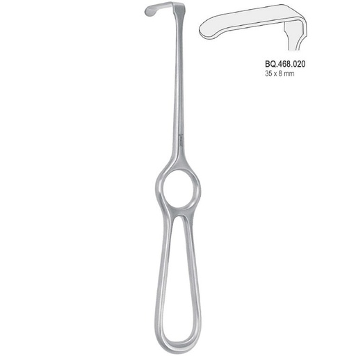 [BQ.468.020] Retractor Kocher-Langenbeck 35x8mm, 215mm