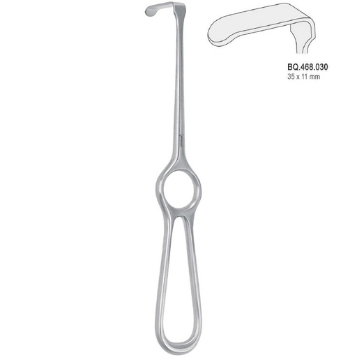 [BQ.468.030] Retractor Kocher-Langenbeck 35x11mm, 215mm