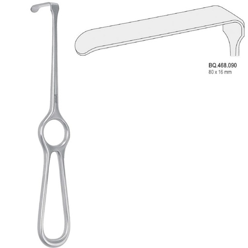 [BQ.468.090] Retractor Kocher-Langenbeck 80x16mm, 215mm