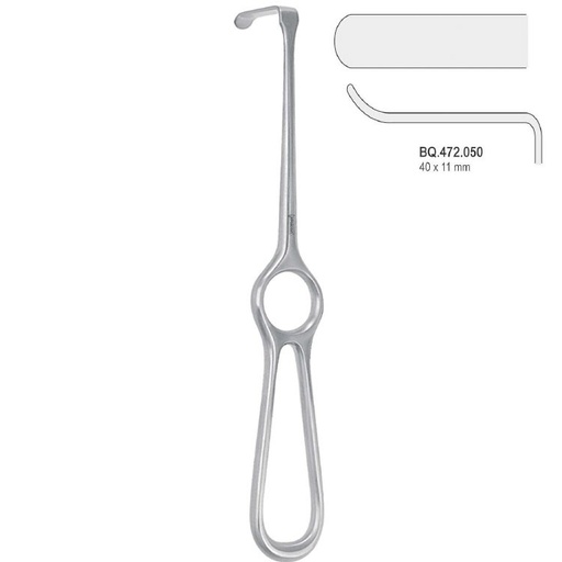 [BQ.472.050] Retractor Kocher-Langenbeck upward 40x11mm, 215mm