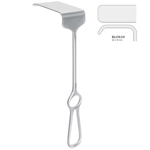 [BQ.476.010] Retractor Kocher 40x18mm, 230mm