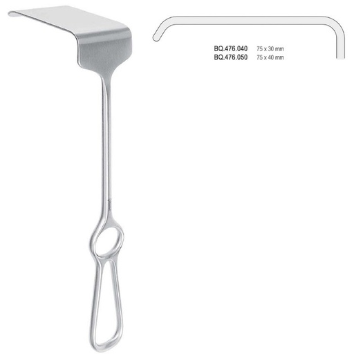 [BQ.476.050] Retractor Kocher 75x40mm, 230mm