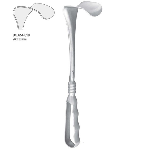 [BQ.654.010] Retractor Richardson 28x20mm, 240mm