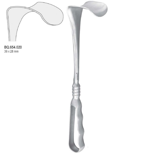 [BQ.654.020] Retractor Richardson 36x28mm, 240mm