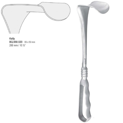[BQ.660.020] Retractor Kelly 65x50mm, 260mm