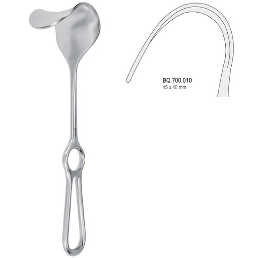[BQ.700.010] Retractor Fritsch 45x40mm, 240mm 
