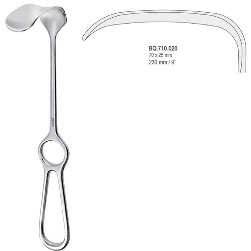 [BQ.710.020] Retractor Kocher 70x25mm, 230mm