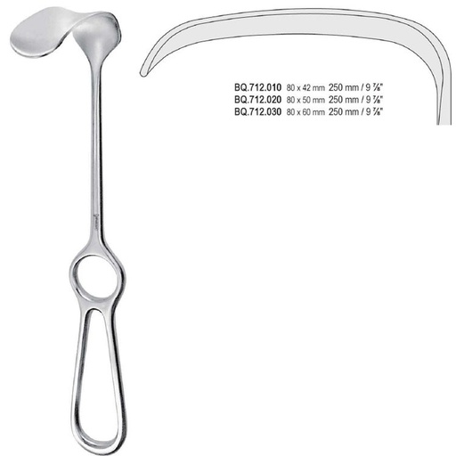 [BQ.712.030] Retractor Kocher 80x60mm, 250mm