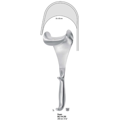 [BQ.734.250] Retractor Doyen 50x85mm, 250mm