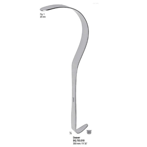 [BQ.753.010] Retractor Deaver 25mm, 300mm fig. 1