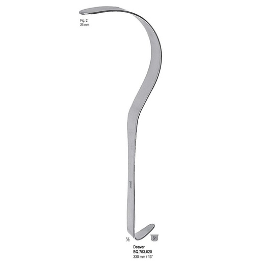 [BQ.753.020] Retractor Deaver 25mm, 330mm fig. 2