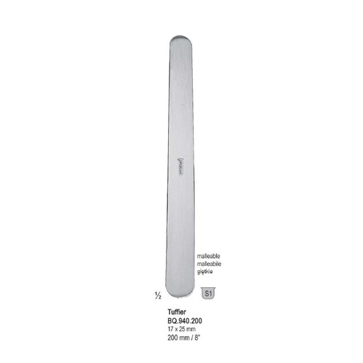 [BQ.940.200] Spatula abdominal Tuffier 17x25mm, 200mm