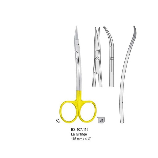 [BS.107.115] Falcon-Cut Scissors La Grange S-Shape 115mm 