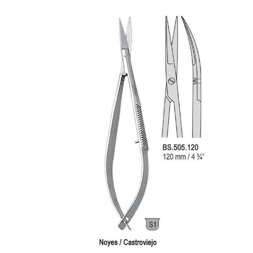 [BS.505.120] Scissors Noyes/Castroviejo curved 120mm