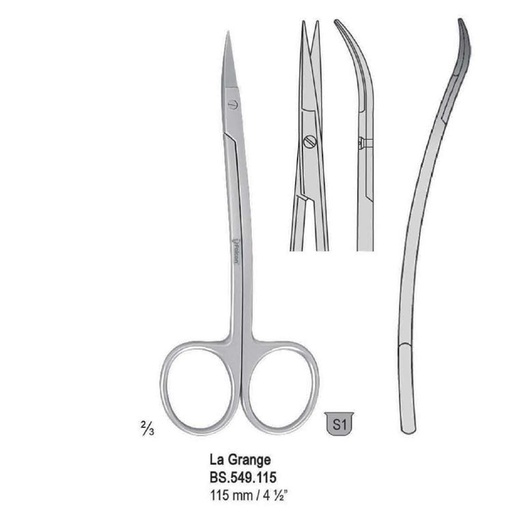 [BS.549.115] Scissors La Grange S-Shape 115mm