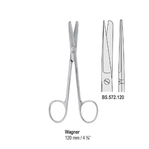 [BS.572.120] Scissors Wagner bl/sh straight 120mm