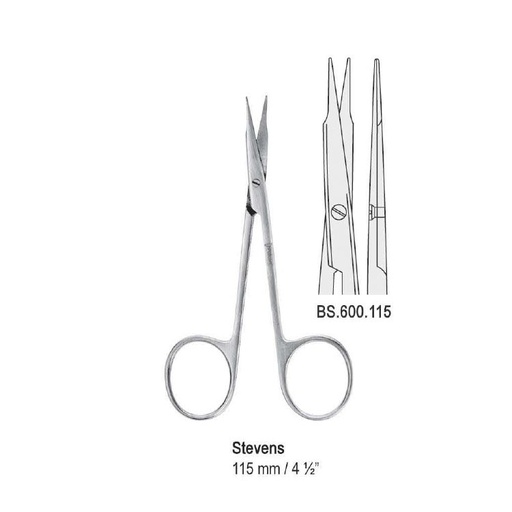 [BS.600.115] Scissors Stevens bl/bl straight 115mm