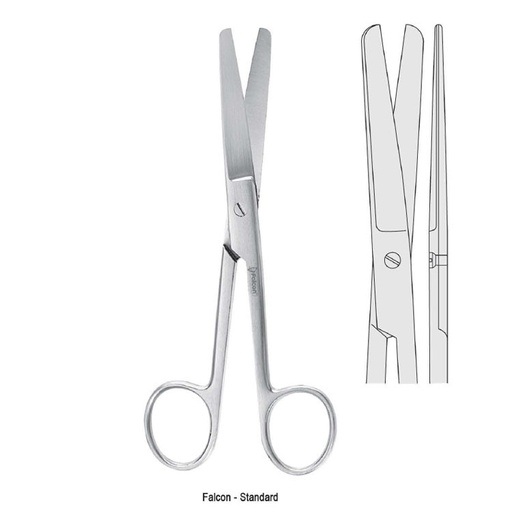 [BS.650.120] Scissors Falcon-Standard bl/bl straight 120mm