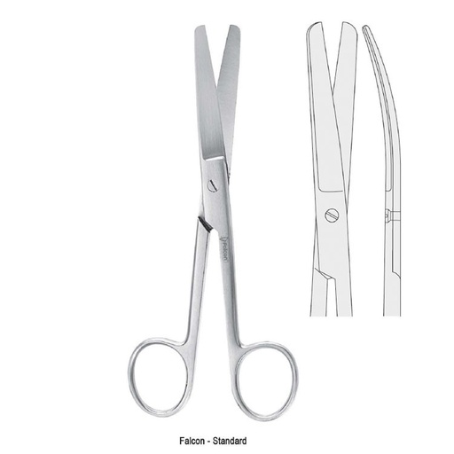[BS.651.145] Scissors Falcon-Standard bl/bl curved 145mm