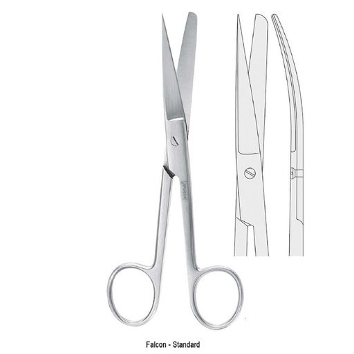 [BS.653.120] Scissors Falcon-Standard bl/sh curved 120mm