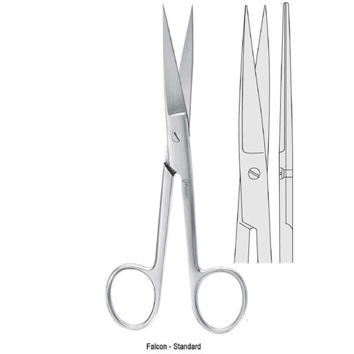 [BS.654.120] Scissors Falcon-Standard sh/sh straight 120mm
