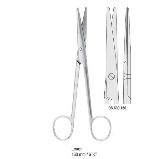[BS.690.160] Scissors operating Lexer straight 160mm