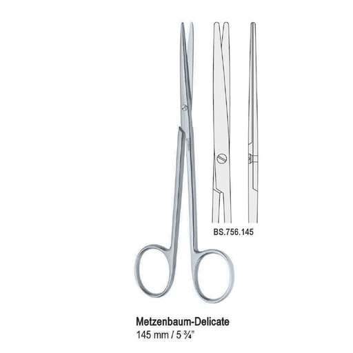 [BS.756.145] Scissors Metzenbaum straight 145mm delicate